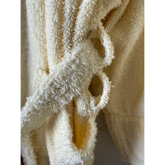 Shut Eye Yellow Frog Terry Cotton Robe Vintage 90s/Y2K | Cozycore Pajamas - Picture 4 of 9